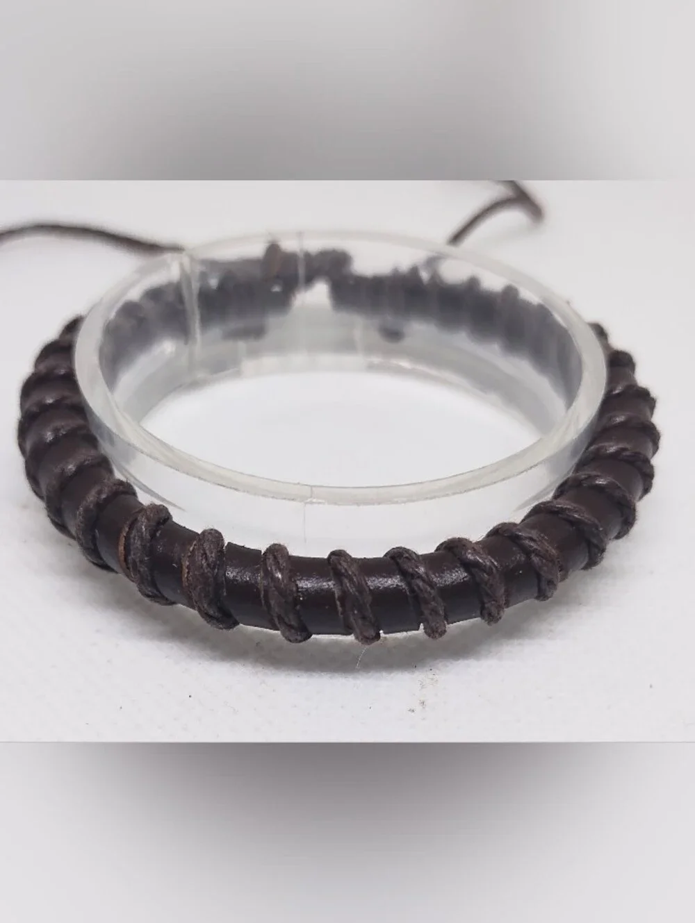 Men's Bracelet Leather Braided Brown Jewelry New G16
